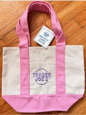 Trader Joe’s Mini Tote Bags -  Pink